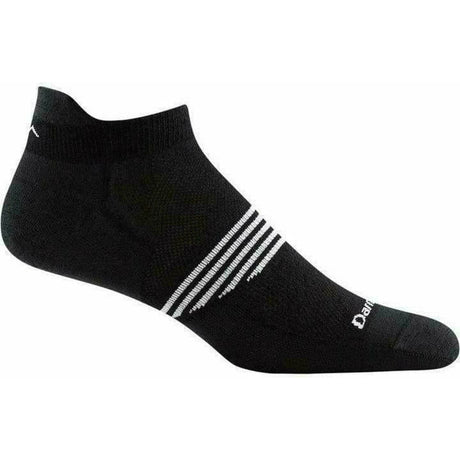 Darn Tough Mens Element No Show Tab Lightweight Athletic Socks - Clearance  -  Medium / Black