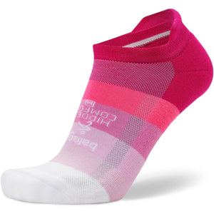 Balega Hidden Comfort No Show Tab Socks  -  Small / Neon Pink/White