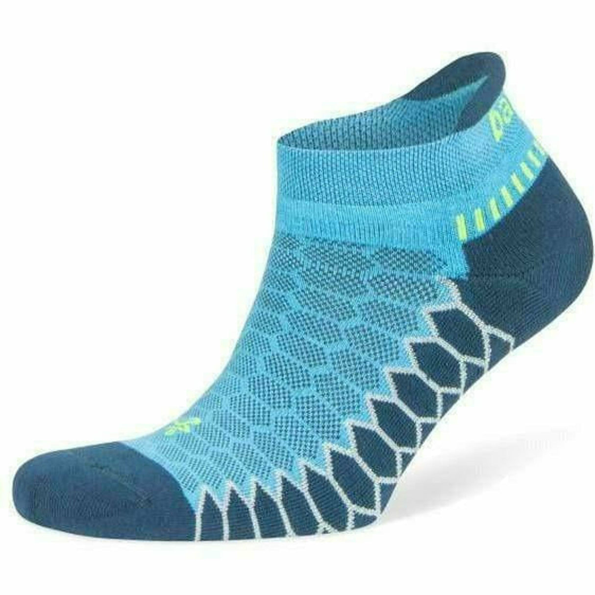 Balega Silver No Show Tab Socks  -  X-Large / Legion Blue/Ethereal Blue