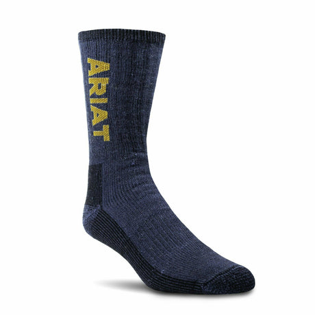 Ariat Ultimate Wool Crew 2-Pack Socks  -  Medium / Denim