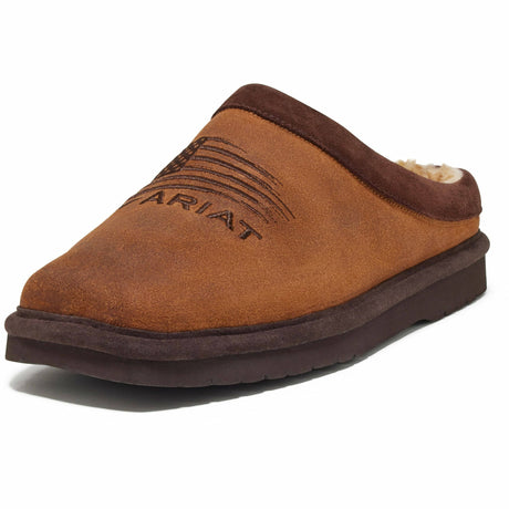 Ariat Mens Patriot Slippers  -  M9 / Dusty Brown