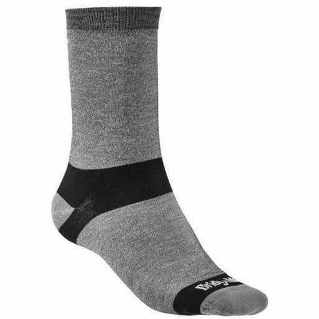 Bridgedale Mens Liner Coolmax Boot Socks  -  Medium / Gray