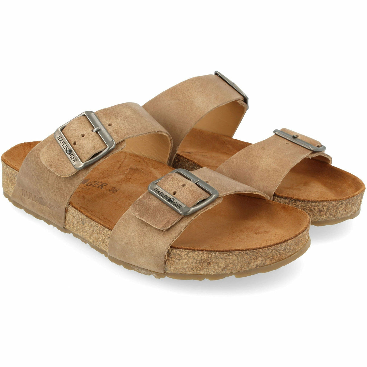 Haflinger Andrea Leather Sandals  -  36 / Taupe