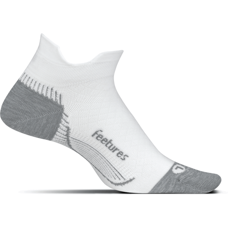 Feetures Plantar Fasciitis Relief Ultra Light No Show Socks  -  Small / White