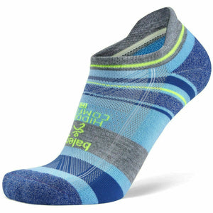 Balega Hidden Comfort No Show Tab Socks  -  Large / Cool Blue