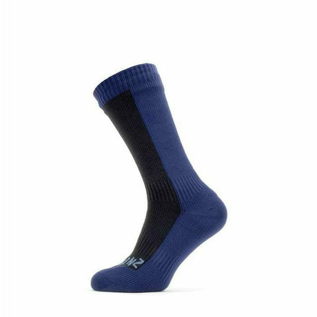 Sealskinz Waterproof Cold Weather Mid Socks  -  Small / Black/Navy Blue