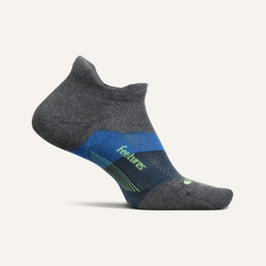 Feetures Elite Max Cushion No Show Tab Socks  -  Small / Gravity Gray