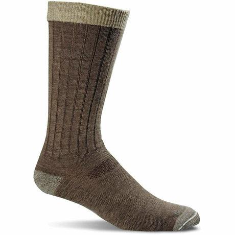 Sockwell Mens Easy Does It Relaxed Fit Crew Socks  -  Large/X-Large / Bark