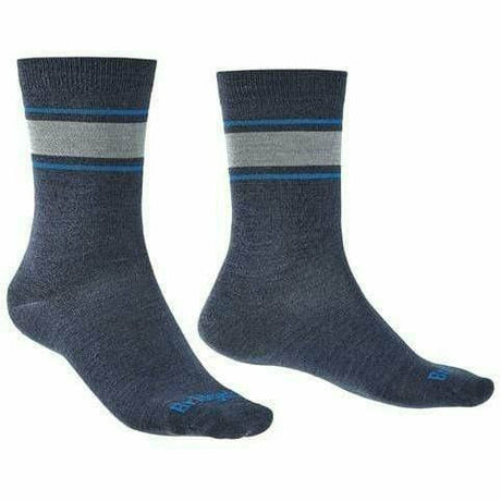 Bridgedale Mens Everyday Sock Performance Boot Liner Socks  -  X-Large / Black/Light Gray