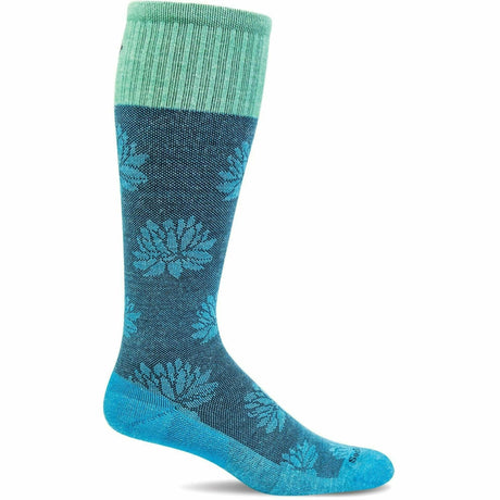 Sockwell Womens Lotus Lift Firm Compression Knee High Socks  -  Small/Medium / Turquoise