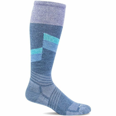 Sockwell Womens The Steep Medium Compression Knee High Socks  -  Medium/Large / Denim