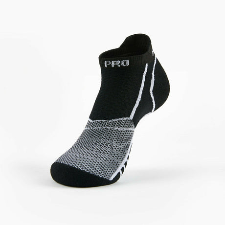 Thorlo Experia PROLITE Ultra-Light Cushion No Show Tab with Rocket Grip Socks  -  Small / Black/White